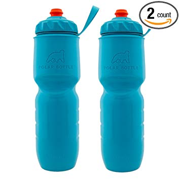 Polar Bottle 2 Pack Insulated Water Bottle 24 Oz BPA Free Sports Squeeze Water Bottles Handheld