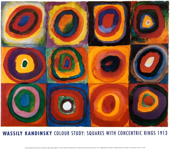 Culturenik Wassily Kandinsky Concentric Rings Decorative Fine Art Poster Print 24x36