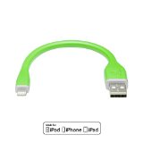 dCables Apple Certified Bendy and Durable Short 7 inch USB Cable for iPhone 6 6 Plus 5 5c 5s iPad 4 iPad Air Mini iPod Touch 5 Nano 7 - Bendy Charger Cable for Lightning Port to USB - Green