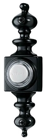 NuTone PB4LBL Wired Lighted Door Chime Push Button, Black