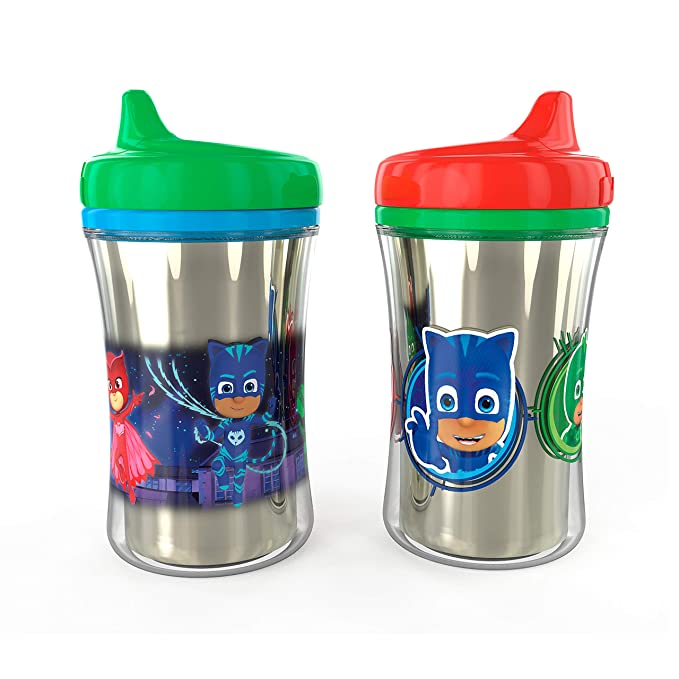 NUK Insulated Hard Spout Sippy Cup, PJ Masks, 9 oz, 2-Pack