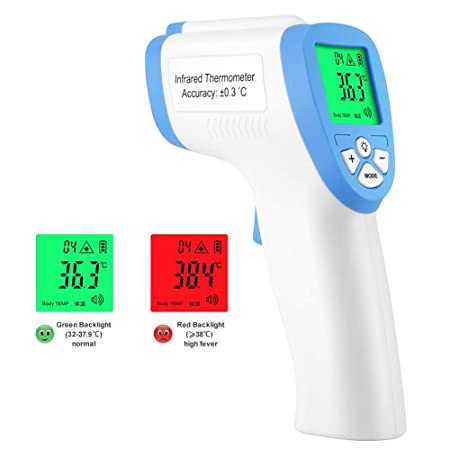 Forehead Thermometer, Non-Contact Infrared Fever Alert Digital Thermometer, High Sensitivity Temperature for Baby and Adults DKS03