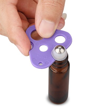 Essential Oils Opener - Olilia Essential Oil Key Tool For Easily Remove Roller Balls and Caps On Most Bottles (Purple)