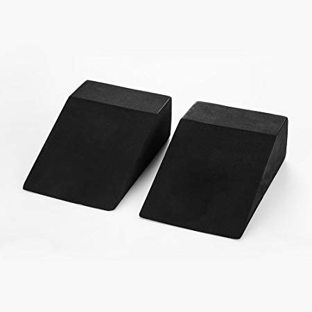 StrongTek Yoga Foam Wedge Blocks for Women (Pair) Soft, Supportive Exercise Accessories | Balance, Strength, Form, Stretch | Pilates, Crossfit, Fitness, Squats, Pushups, Planks, Back | EVA Riser Block
