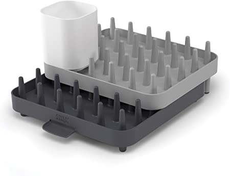 JOSEPH JOSEPH 85035 3 Piece Dish Connect Adjustable Dish Rack, Grey