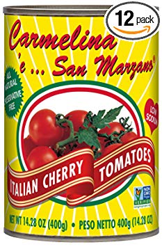 Carmelina San Marzano Italian Cherry Tomatoes (Pomodorini) in Puree, 14.28 ounce (Pack of 12)