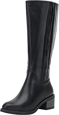 Jeossy Women's 9661 Knee High Boots | Riding High Boots with Inner Zipper and Side Hidden Elastic Band