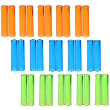 KLOUD City® Pack of 30 Assorted Colors Plastic Pencil Cap Pencil Shield Pencil Extender Holder