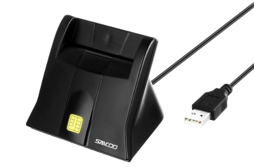 Saicoo® DOD Military USB Common Access CAC Smart Card Reader, compatible with Mac OS, Win - Vertical version