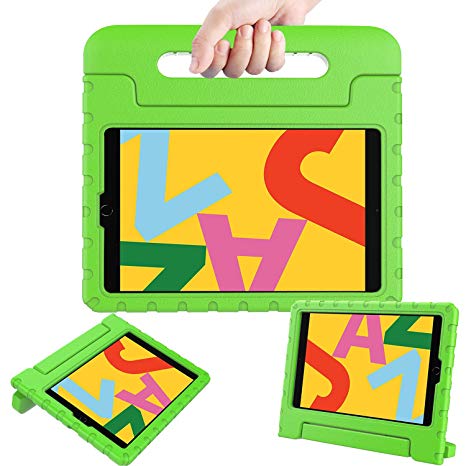 AVAWO Kids Case for New iPad 10.2" 2019 - Light Weight Shock Proof Convertible Handle Stand Kids Friendly Case for iPad 2019 10.2-inch Tablet (New iPad 7th Generation) - Green
