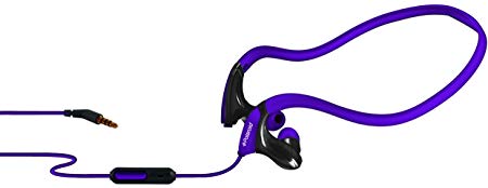 Polaroid PHP800PU 2014 Sport Headphones with Mic for Android, Kindle, Galaxy, iPhone and iPad, Purple