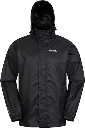 Mountain Warehouse Pakka Mens Waterproof Packable Jacket - IsoDry, Lightweight & Breathable Raincoat with Taped Seams & Packaway Bag - for Spring Summer & Travel