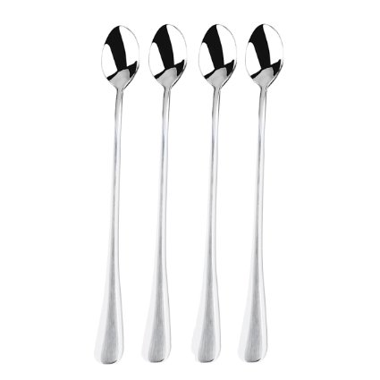 VDOMUS Long Ice Cream Appetizer Spoons Stainless Steel Set of 4
