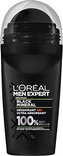 L'Oréal Paris Men Expert Black Mineral 48H Ultra Absorbent Deodorant for Men 50 ml