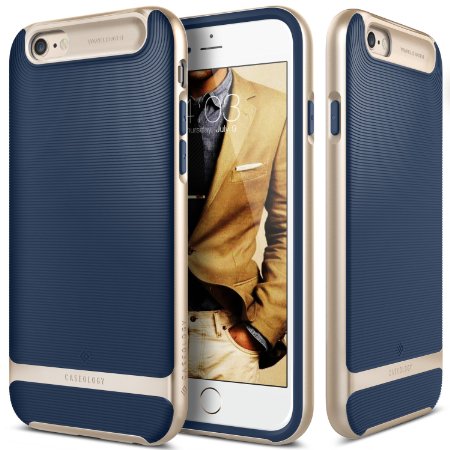 iPhone 6S Case, Caseology® [Wavelength Series Case] Textured Pattern Grip Case [Navy Blue] [Shock Proof Case] for Apple iPhone 6 (2014) & iPhone 6S (2015) - Navy Blue