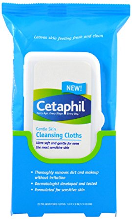 Cetaphil Gentle Skin Cleansing Cloths, 25 Count