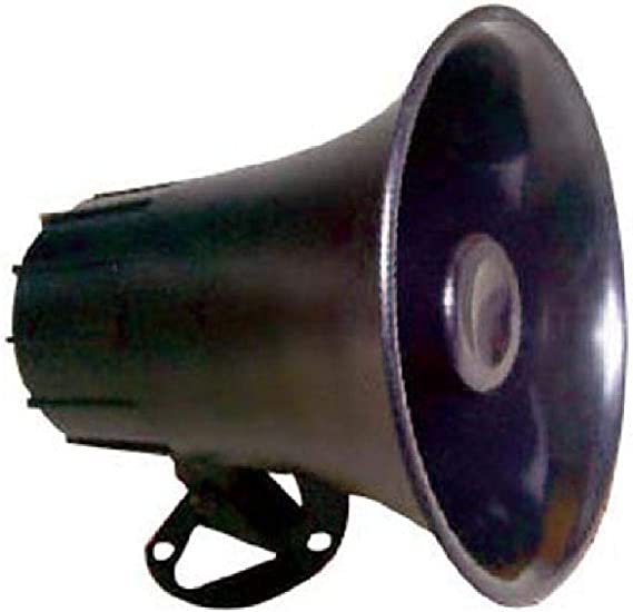 All-Weather Mono Trumpet Horn Speaker - 5” Portable PA Speaker with 8 Ohms Impedance & 25 Watts Peak Power - 180 Degree Swiveling Adjustable Bracket for Easy Maneuverability - Pyle PSP8