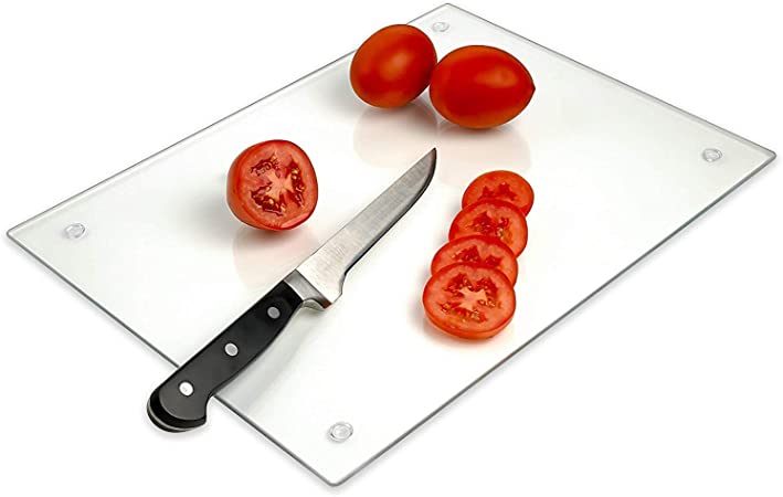 Tempered Glass Cutting Board – Long Lasting Clear Glass – Scratch Resistant, Heat Resistant, Shatter Resistant, Dishwasher Safe. (XXLarge 18x24")
