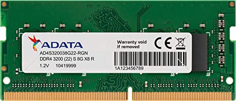 ADATA 8GB DDR4 modules for notebooks 3200MHZ Laptop Memory (AD4S320038G22-RGN)