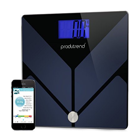 Witfit Bluetooth Smart Scale - Body Fat, BMI, BMR, Body Water, Bone Mass and Muscle Mass Percentage Calculations, iOS and Android Compatible