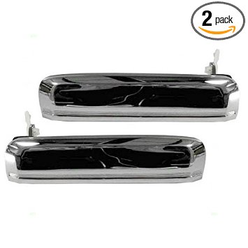 Driver and Passenger Outside Outer Chrome Door Handles Replacement for Nissan Pickup Truck 8060701A00 8060601A00