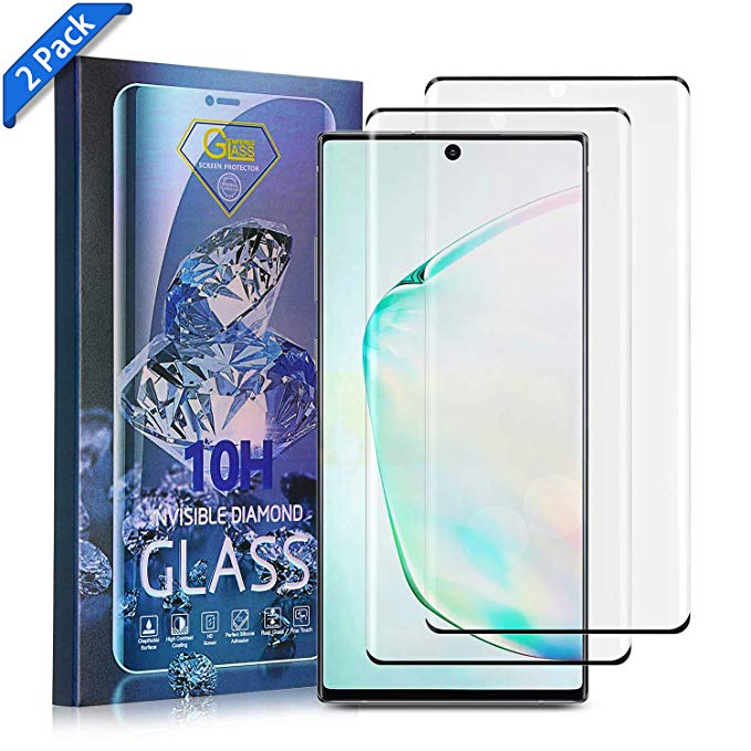 Xawy [2-Pack] for Galaxy Note 10 Plus Screen Protector Tempered Glass,[Anti-Fingerprint][No-Bubble][Scratch-Resistant] Glass Screen Protector for Samsung Galaxy Note 10 Plus