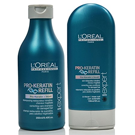 L'oreal Pro-Keratin Refill Shampoo 8.45oz and Conditioner 5oz Set