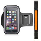 AFUNTA Armband for iPhone 6s6 47 Inch with LED Safety Bracelet Slim Lightweight Dual Arm-Size Slots for Small and Large Arms Sweat Proof and Key Pocket