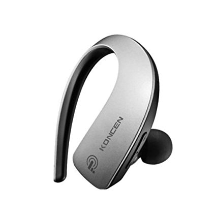 Koncen Bluetooth Headset Touch-Sensitive Control Hands Free Universal Wireless Bluetooth Stereo Sport Music in-Ear Bluetooth Headphone Noise Cancelling Earphone with Mic for Smart Phones - Sliver