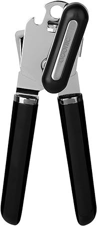 Can Opener, Manual Can Opener with Durable Stainless Steel Blade Anti-slip Hand Grip & Large Turning Knob, Heavy Duty Can Opener Smooth Edge Food Safety for Seniors with Arthritis Hands Friendly