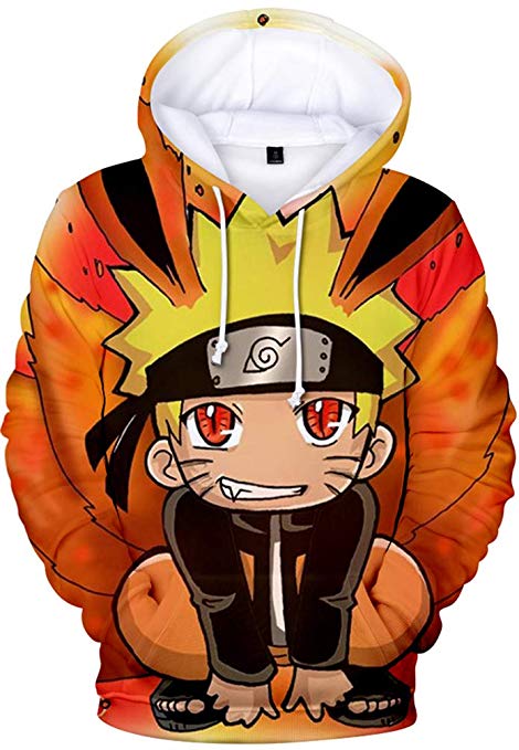 FLYCHEN 3D Printed Hoodies Pullover Sweatshirt Tops Inspired from Naruto