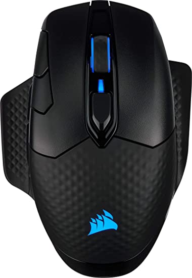 Corsair Dark Core RGB PRO SE, Wireless/Wired Gaming Mouse with Qi Wireless Charging (18000 DPI Optical Sensor, Fast Response Time, 8 Programmable Side Buttons, Dynamic Multi-Colour Backlighting) Black