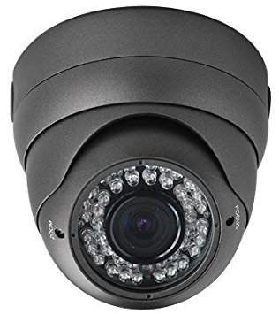 HQ-Cam® CCTV Security Camera Sony Effio- 700 TVL, 42 IR, 2.8~12mm Wide Angle ZOOM Vari-focal Lens Metal Dome Camera for Indoor & Outdoor 42 Ir LED Color Home Security Surveillance Dome Camera,(Real 700TVL, OSD Menu, High Quality High Resolution)