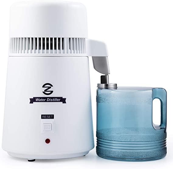 CO-Z Water Distillers, Pure Distilled Water Machine for Home Countertop Table Desktop, 4L Distiller Water at Home, 4 Liter Water Purifier to Make Clean Water for Home Use