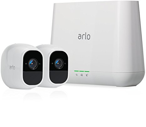 Arlo Pro 2 by NETGEAR 2 Camera Security System with Siren, Rechargeable, Wire-Free, 1080p HD, Audio, Indoor/Outdoor, Night Vision, Works with Amazon Alexa (VMS4230P)
