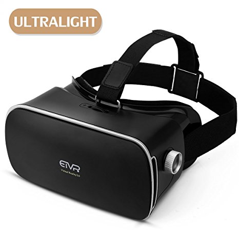 VR Headset, StarryBay VR Box Virtual Reality Goggles VR Glasses with Adjustable Straps for 3D Movies Video Games, Compatible with iPhone, Samsung and Other Android Smart Phones within 4.7''- 6''