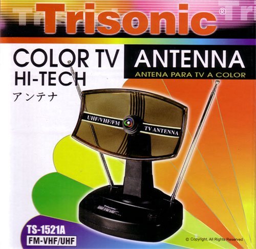 TRISONIC TS-1521 INDOOR DIGITAL TV HDTV UHF VHF ANTENNA POWERFULL by Trisonic