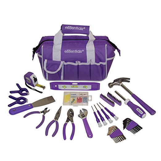 Essentials 8199 53 Piece Around-the-House Tool Kit, Purple