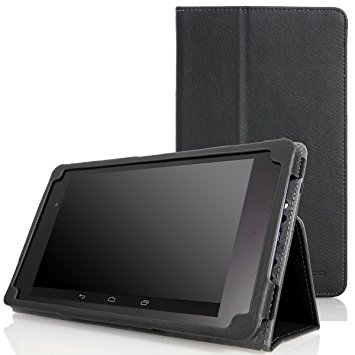 MoKo Google Nexus 7 2013 FHD 2nd Gen Case - Slim Folding Cover Case with Auto Wake / Sleep for Google Nexus 2 7.0 Inch 2013 Generation Android 4.3 Tablet, BLACK