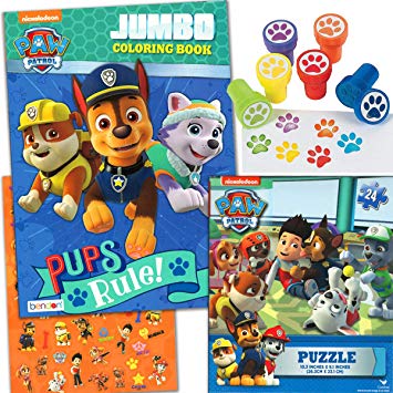 Paw Patrol Coloring and Stamper Activity Book Set