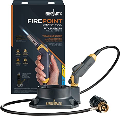 Bernzomatic FirePoint Creator Tool, Precision Flame Hand Torch for use with Bernzomatic MAP-Pro or Propane Fuel