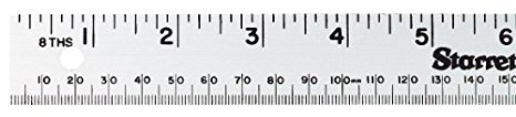 Starrett MS-2 Aluminum Straight Edge Meter Stick, 39.37" Length