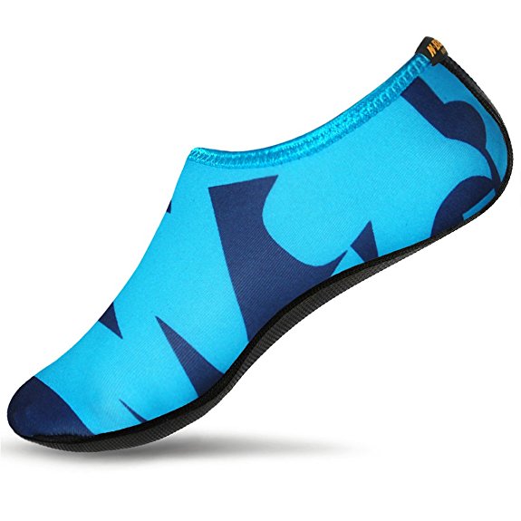 NBERA Barefoot Flexible Water Skin Shoes Aqua Socks for Beach Swim Surf Yoga Exercise