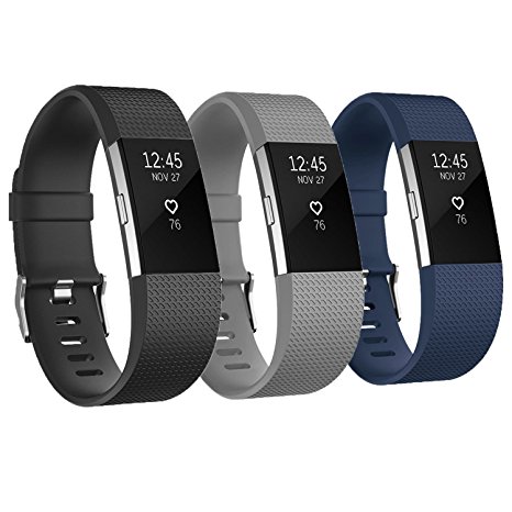 Vancle Fitbit Charge 2 Strap, Classic Edition Adjustable Replacement Straps Band for Fitbit Charge 2(No Tracker)