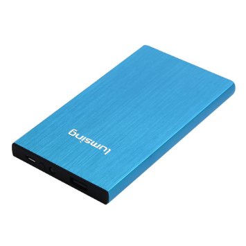 Lumsing Portable Charger Power Bank for Smartphones Tablets(8000mAh Li-Polymer Blue)