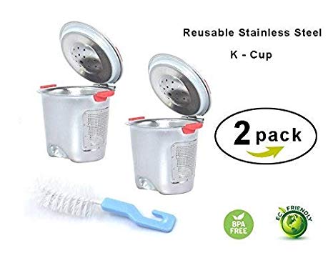 Nicelucky Stainless Steel Filter Compatible with most Keuring 2.0 and 1.0 models K200,K250,K300,K350,K450,K460,K500,K550,K560,B60 (2 Pack)