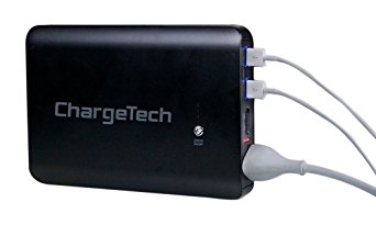 ChargeTech - 27,000mAh BLACK Portable Battery Pack w/ AC Outlet & USB Ports - Universal Power Bank for MacBooks, Laptops, iPhone, iPad, Samsung Galaxy, Note Tab, Nexus, HTC, Motorola, GoPro, Camping