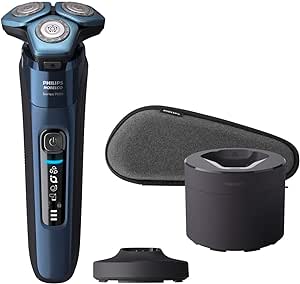 Philips Norelco Shaver 7700, Rechargeable Wet & Dry Electric Shaver with SenseIQ Technology, Quick Clean Pod, Charging Stand and Pop-up Trimmer, S7782/85 for Unisex Adult