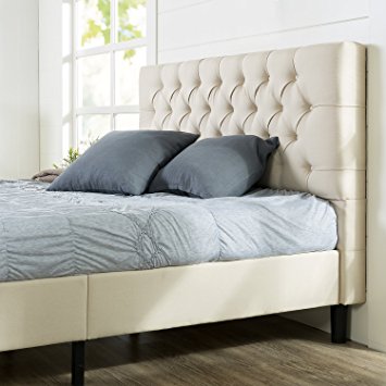 Zinus Upholstered Modern Classic Tufted Platform Bed, Queen