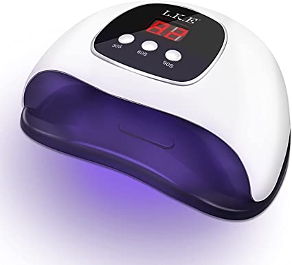 UV LED Nail Lamp 72W UV Nail Lamp Gel Nail Lamp Professional Faster UV Nail Dryer with 3 Timers, Automatic Sensor, Portable Nail Art Light for Curing Gel Nail Polish (white-11T)